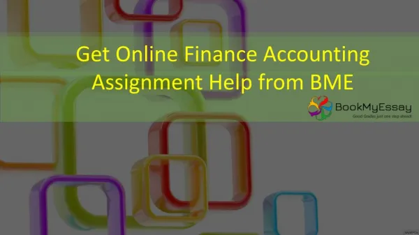 Online Finance Accounting Assignment Help