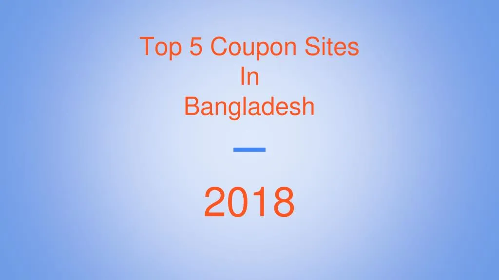 top 5 coupon sites in bangladesh