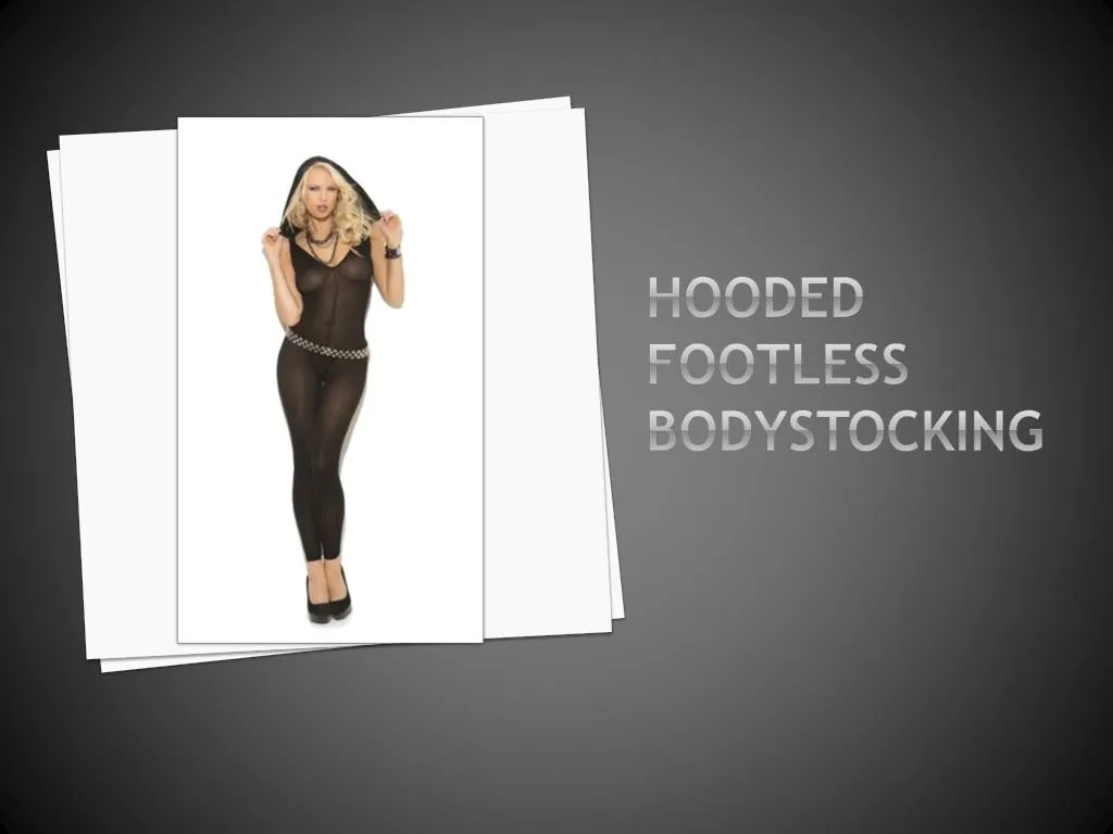 hooded footless bodystocking
