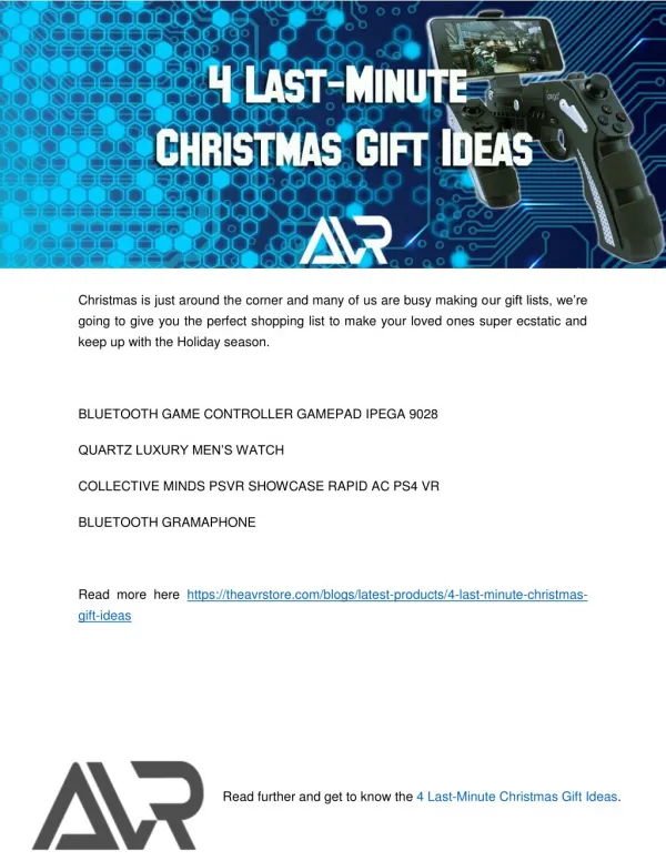 4 Last-Minute Christmas Gift Ideas
