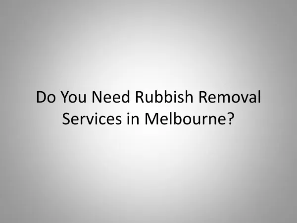 Must Collect Rubbish Removal Melbourne
