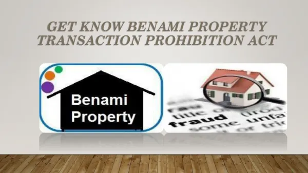 Act of Benami Property Transaction Prohibition