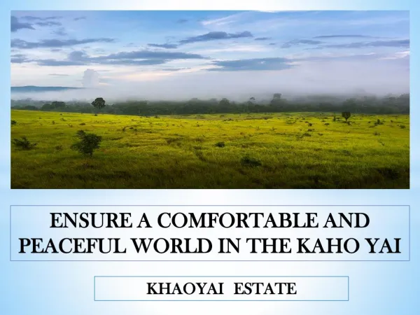 Ensure a Comfortable and Peaceful World in the Khao Yai