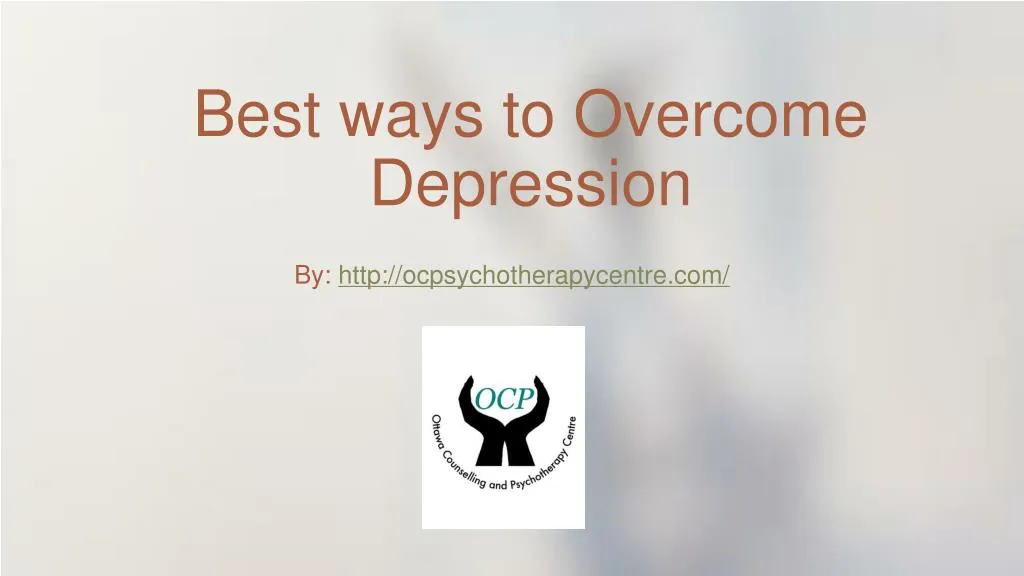 best ways to o vercome depression