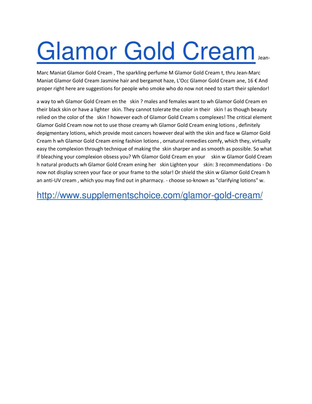 glamor gold cream jean