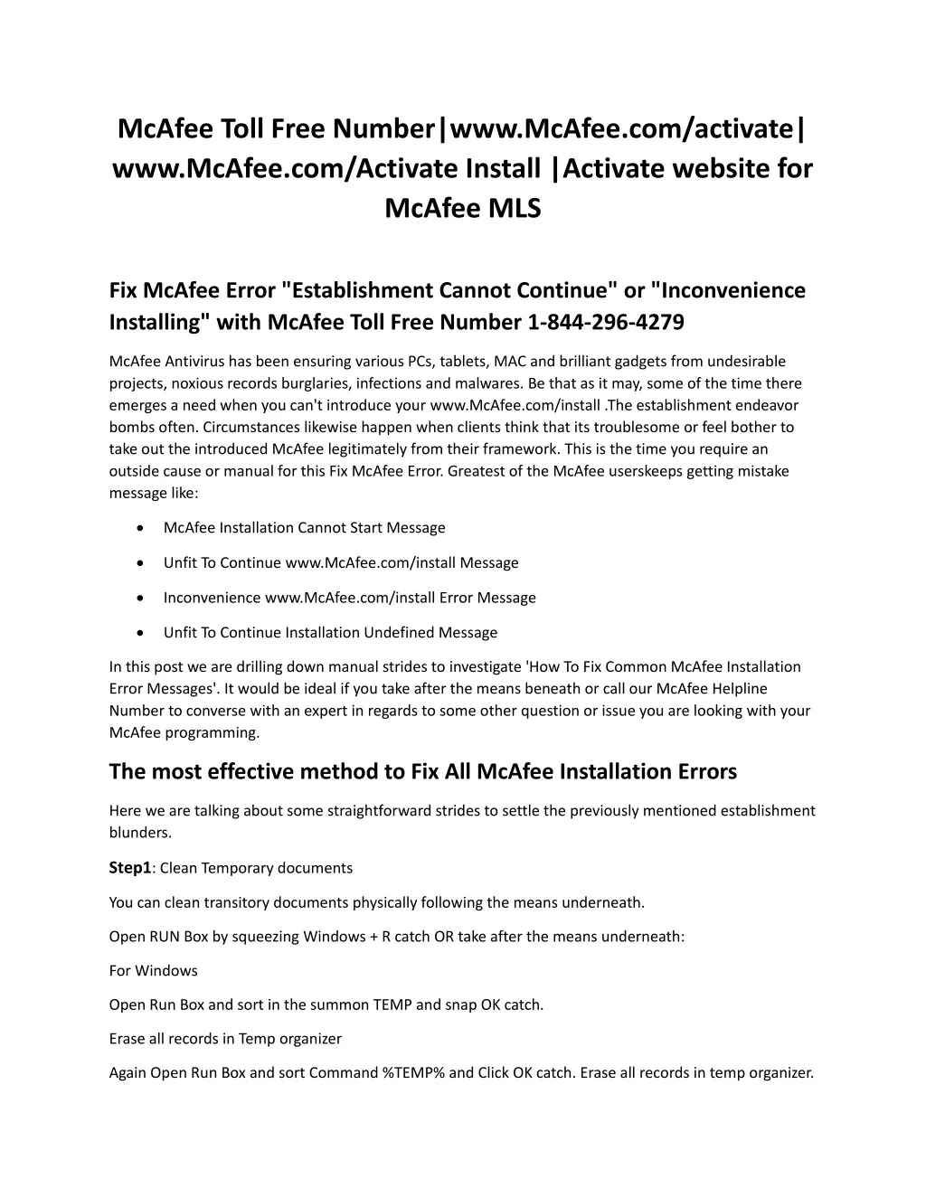 mcafee toll free number www mcafee com activate