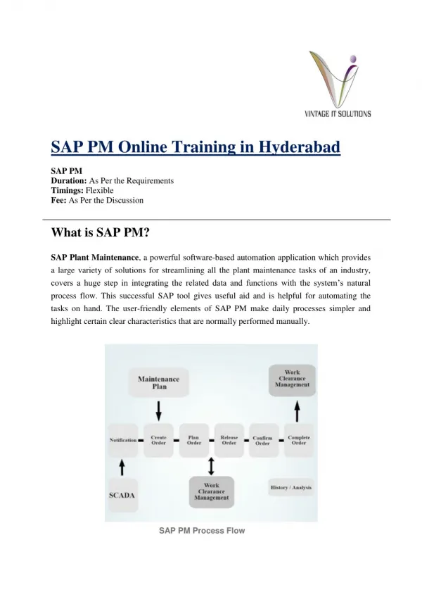 SAP PM Training Material PDF