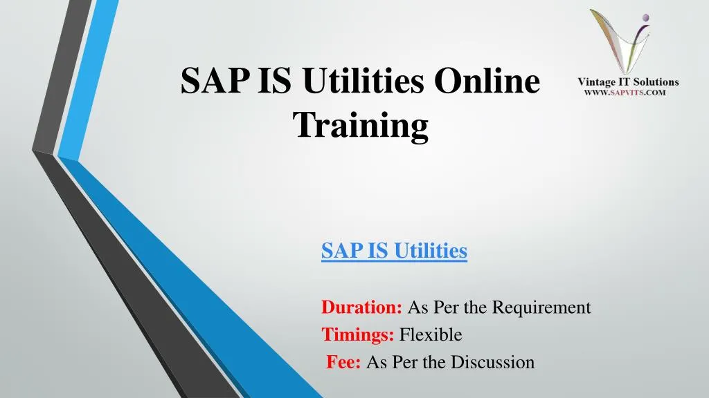sap is utilities online training