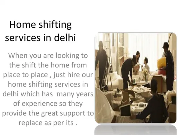 Household shifting services in delhi
