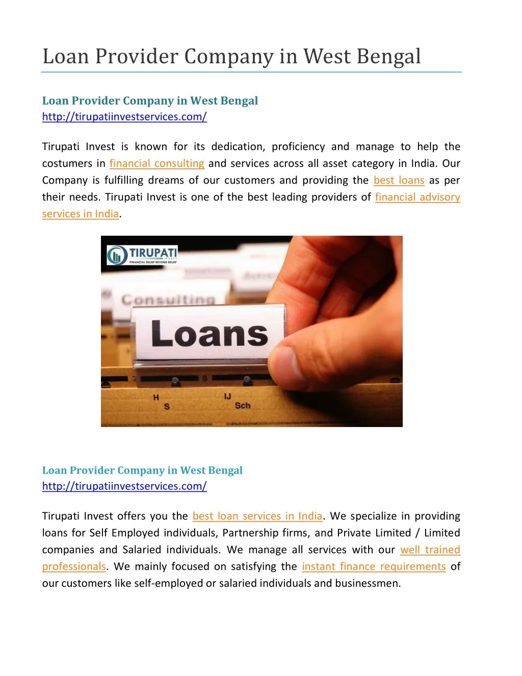 loan provider company in west bengal
