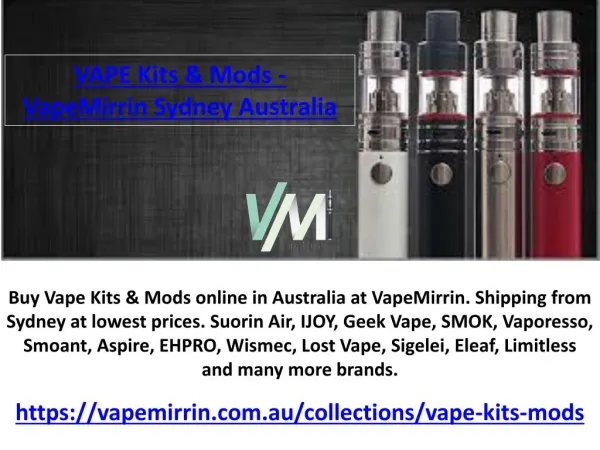 VAPE Kits and Mods - VapeMirrin Sydney Australia