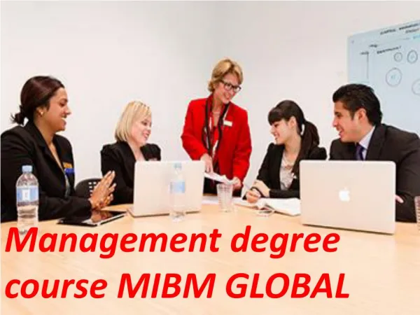 A MBA course instructs the Management degree course