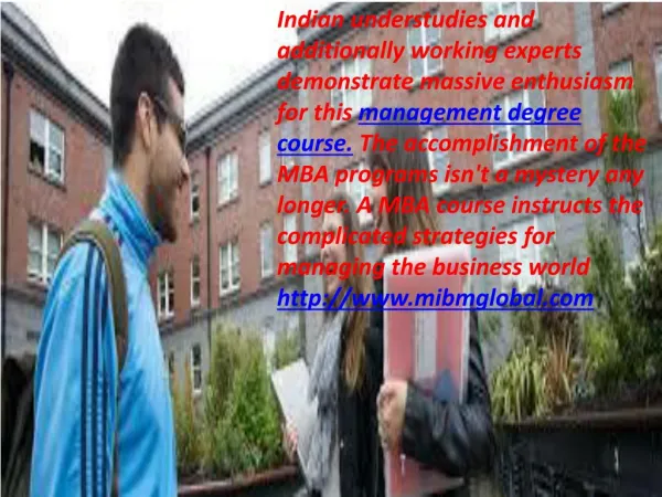 Management degree course offers specialization in numerous spaces.