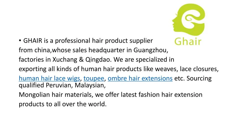 ghair is a professional hair product supplier