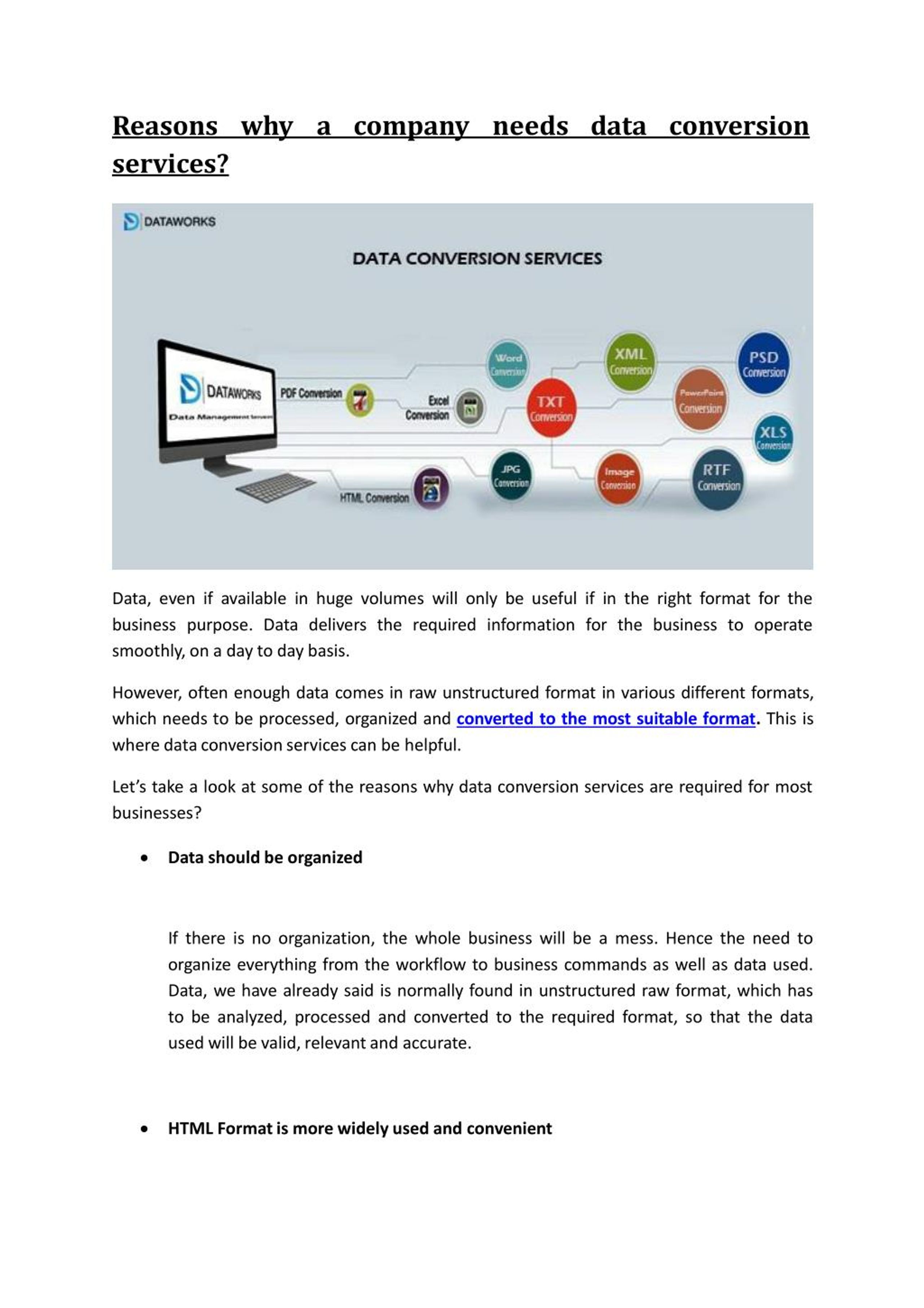PPT - Reasons why a company needs data conversion services PowerPoint ...