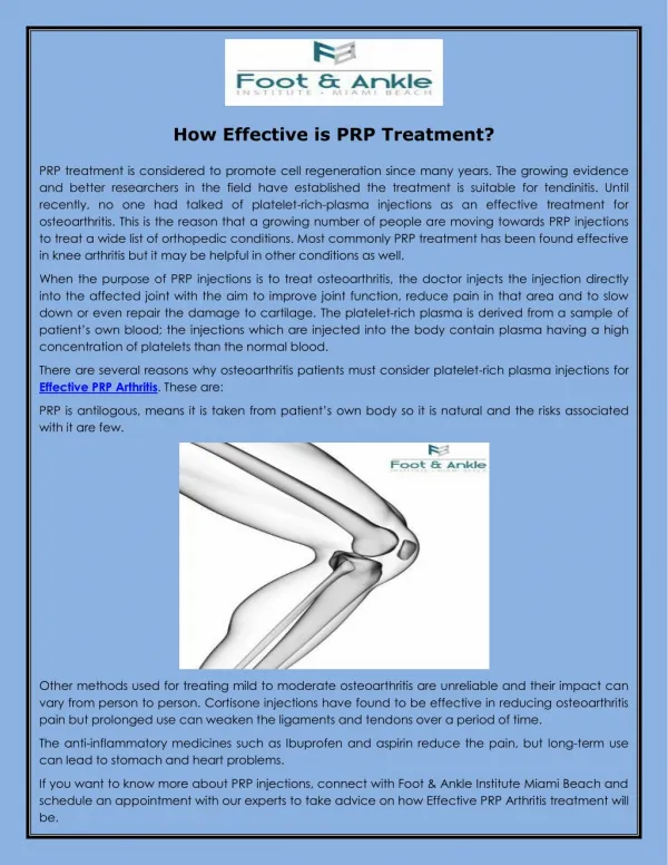 How Effective is PRP Treatment