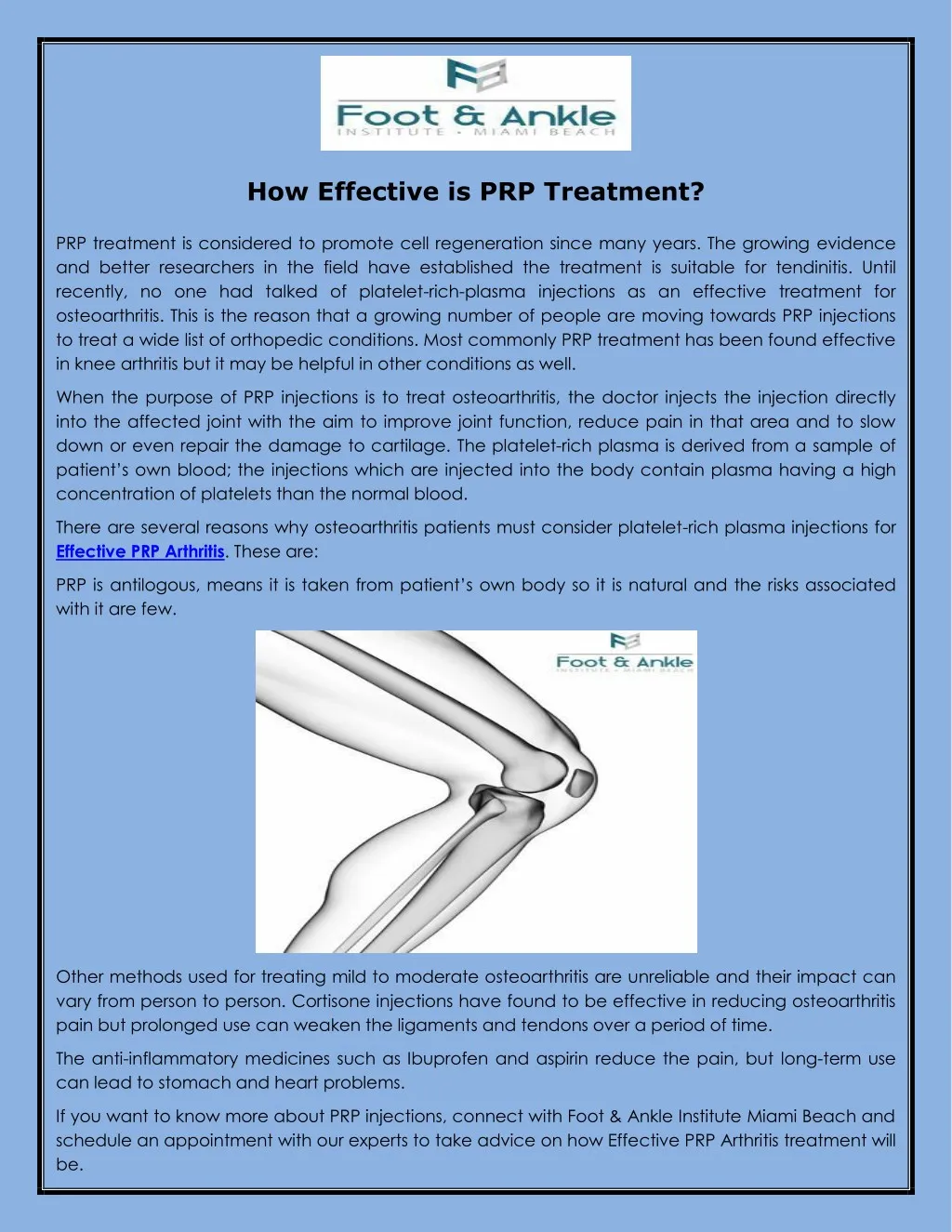 how effective is prp treatment