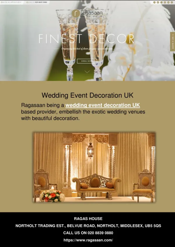Wedding Event Decoration UK