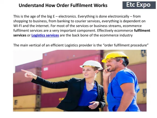 Understand How Order Fulfilment Works