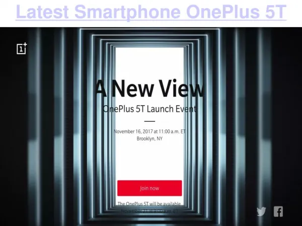 Latest Smartphone OnePlus 5T