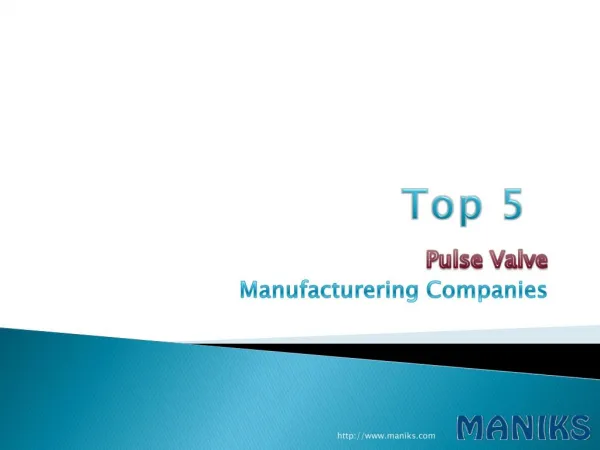 Top 5 Valve Manufacturing Companies