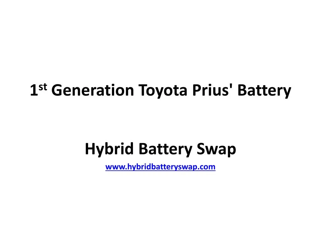 1 st generation toyota prius battery