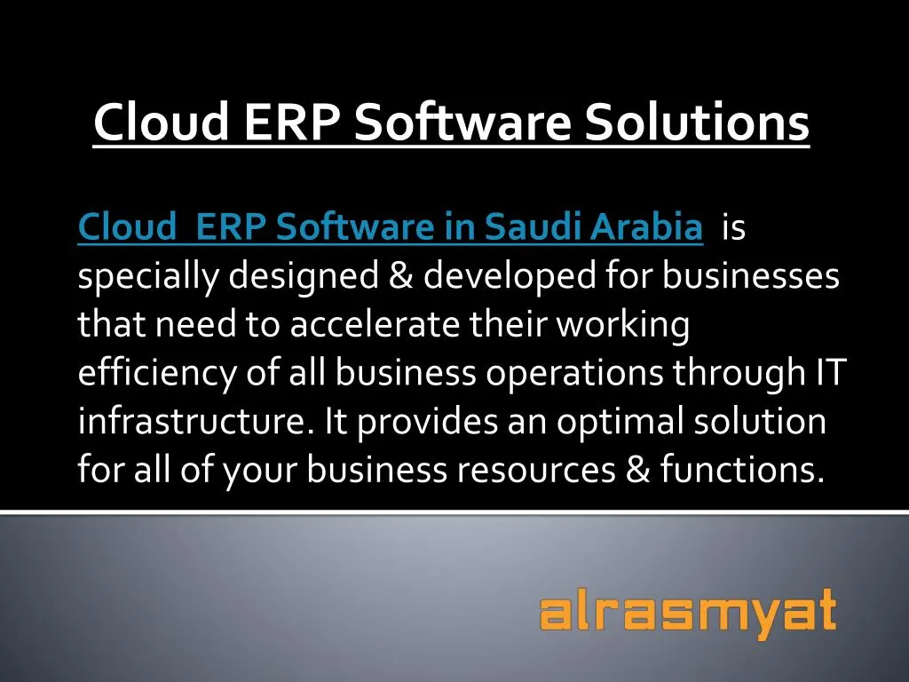 cloud erp software solutions