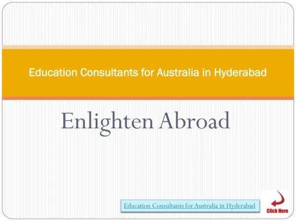 Education Consultants for Australia in Hyderabad