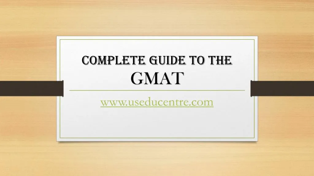complete guide to the gmat