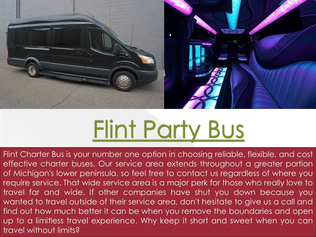 flint charter bus is your number one option