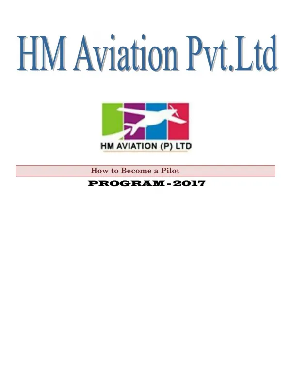 Become a First Officer with HM Aviation