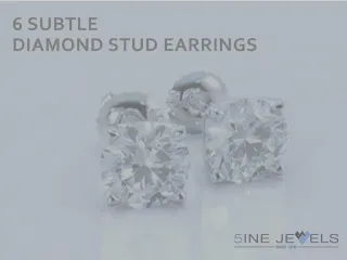 6 Subtle diamond stud earrings - slide 1