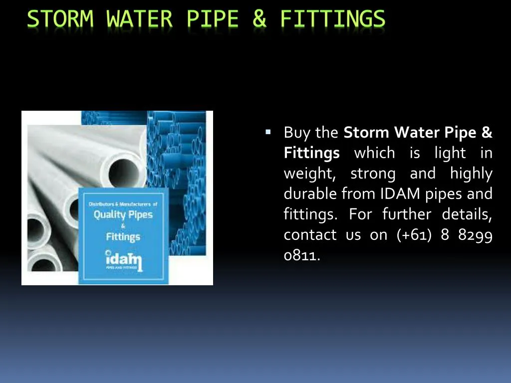 storm water pipe fittings