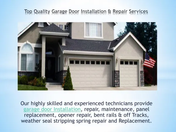 Rio Garage Door Repair| Top Quality Garage Door Installation & Repair Services