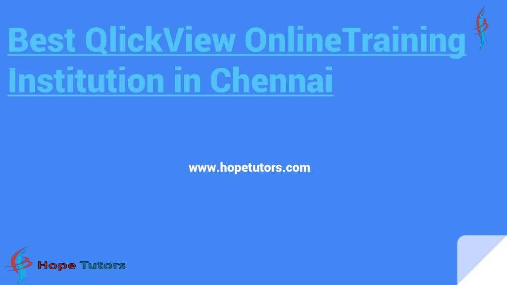 best qlickview onlinetraining institution in chennai