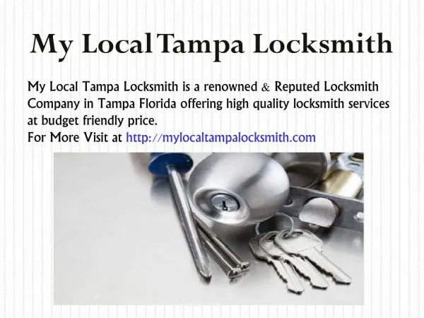 Door to Door 24 Hour Locksmith Services in Tampa