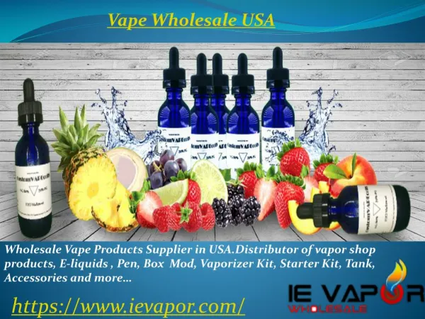 Wholesale Vaping Supplies | USA Wholesale Vapor / Vape Products