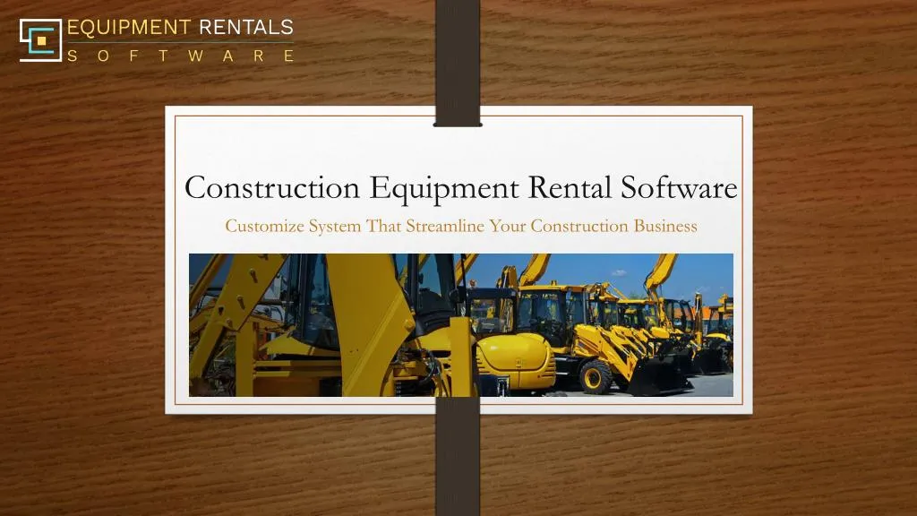 construction equipment rental software