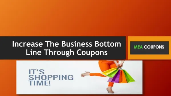 Increase the business bottom line through coupons