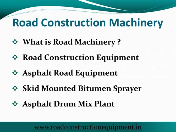 Road Construction Equipment - Asphalt Drum Mix Plant Manufacturer India