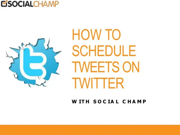 How to schedule tweets on twitter through social champ