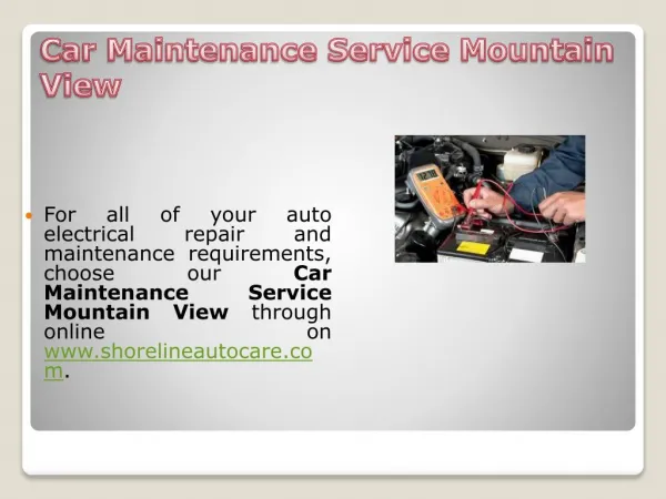 Car Maintenance Service Mountain View