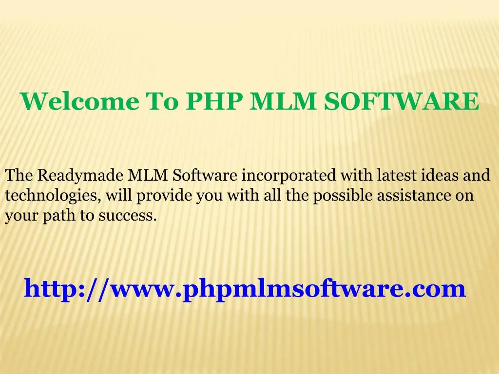 welcome to php mlm software