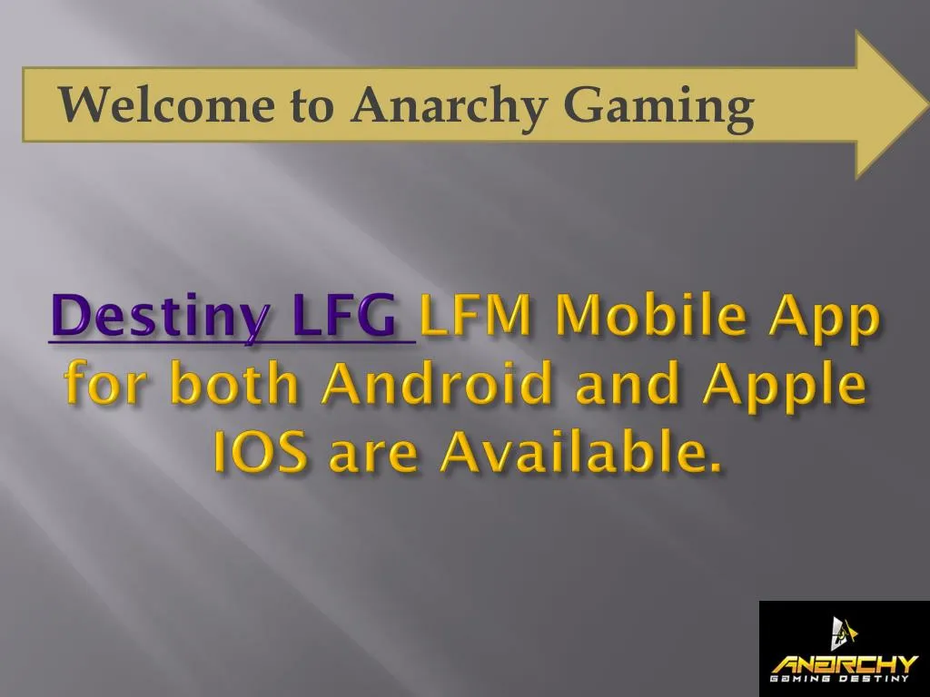 destiny lfg lfm mobile app for both android and apple ios are available