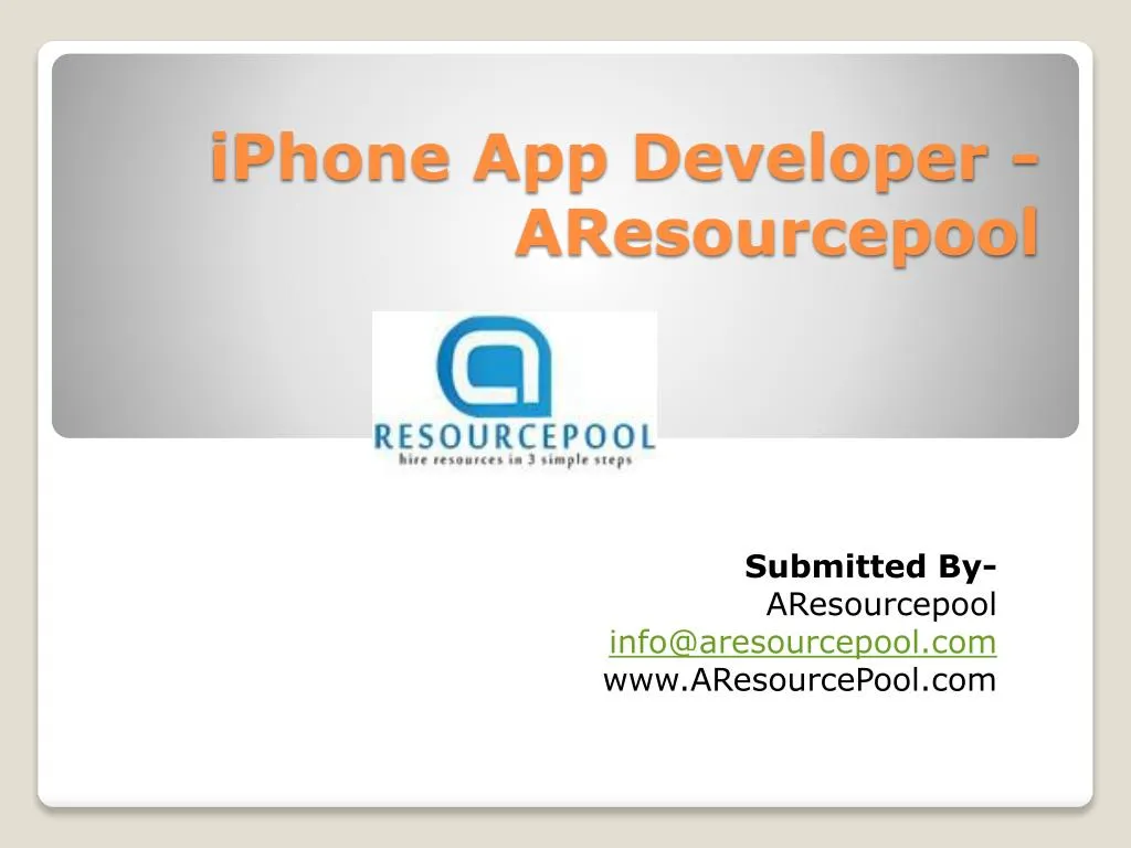 iphone app developer aresourcepool