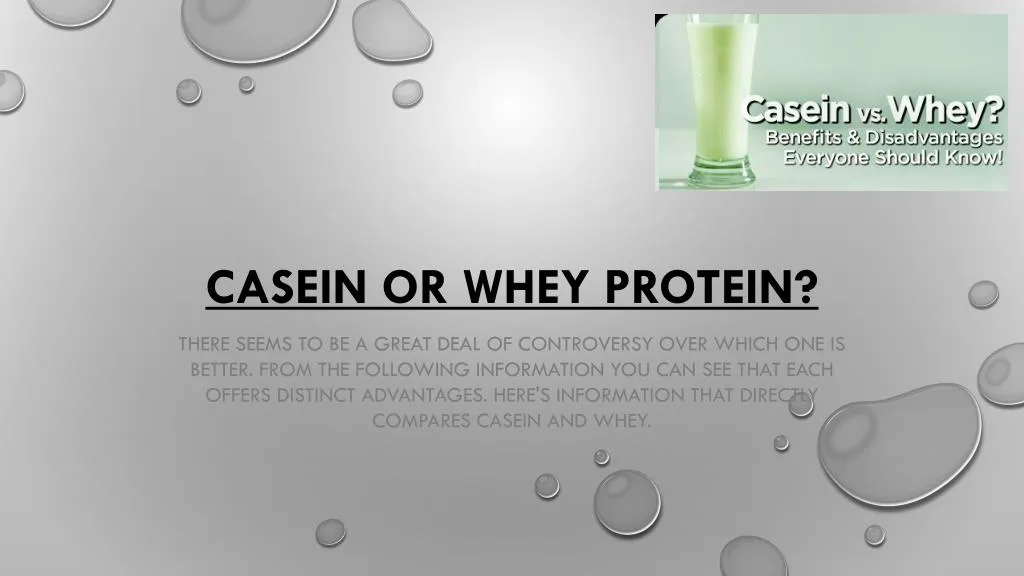 casein or whey protein