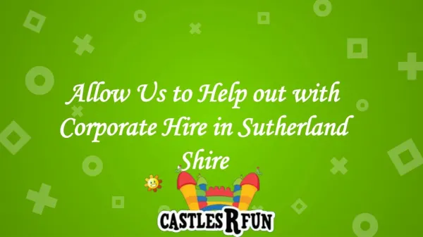 Arrange Birthday Party and Corporate Hire in Sutherland Shire