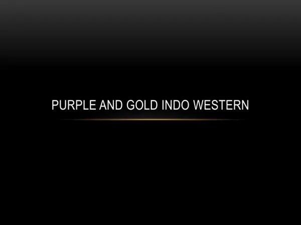 Purple and Gold Indo western Sherwani