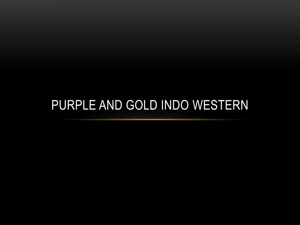 purple and gold indo western