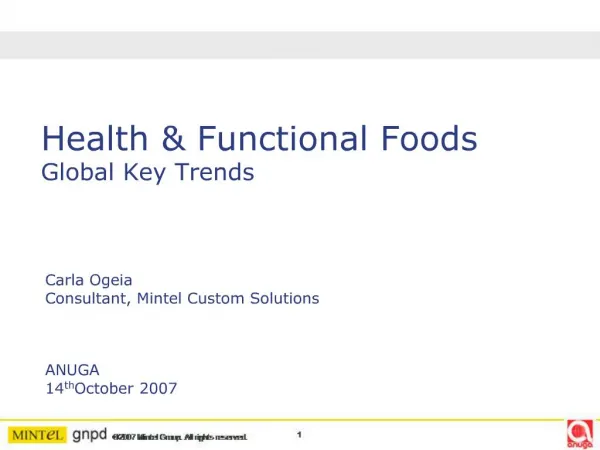 Health Functional Foods Global Key Trends